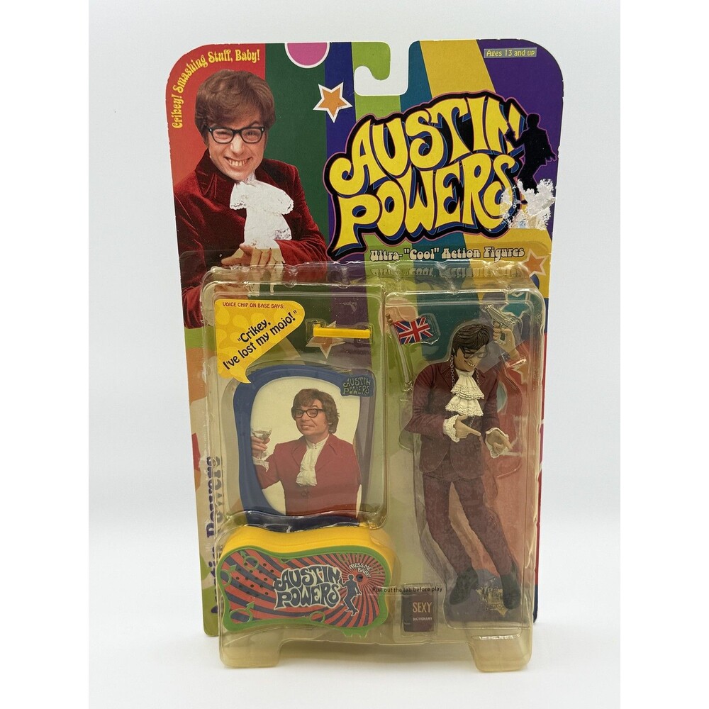 Vintage Austin Powers Talking Action Figure McFarlane Toys 1999 New Toy